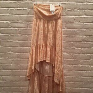 NWT NEW UO Light Pink Blush Peach Sequin Strapless Dress - Org. $149 - Size 0